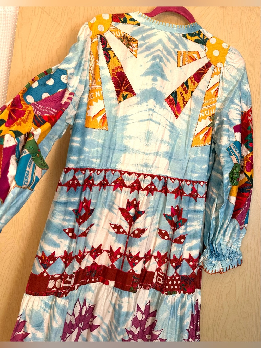 FARM Rio Multi‑Color Floral Tie‑Dye Maxi Dress - Picture 11 of 14